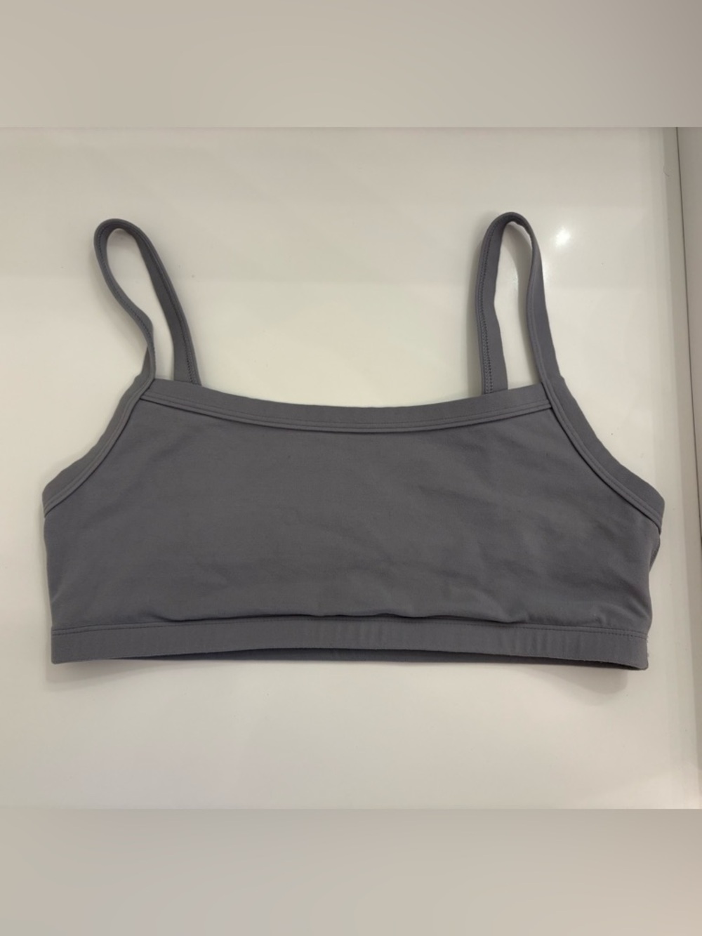 Aritzia Gray Stretch Seamless Crop Bralette